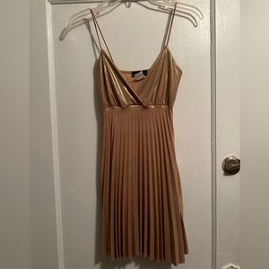 Gold Urban Behavior Mini Dress, Size S